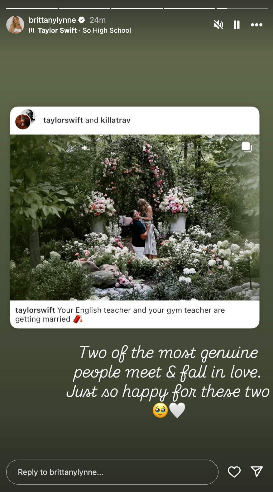 Brittany Mahomes congratulates Taylor Swift and Travis Kelce
